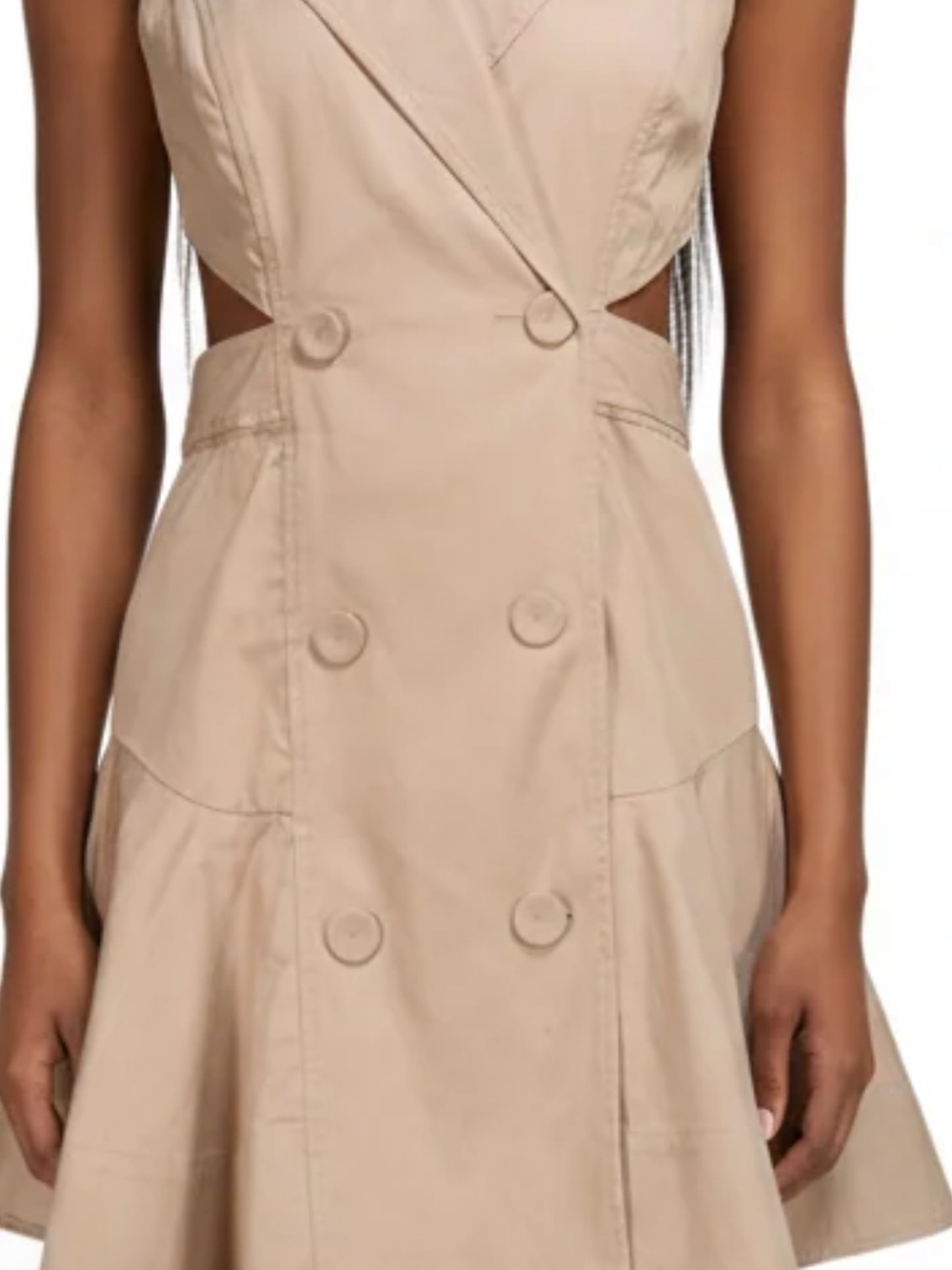 Acler sleeveless trench dress with open back size 2